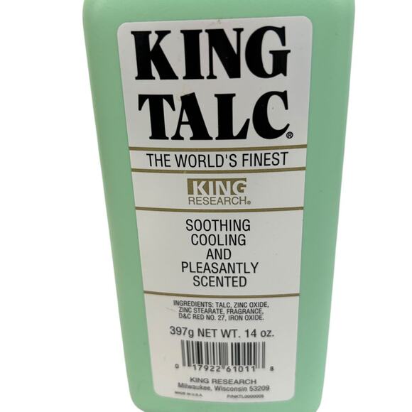 King Talc 14oz Soothing Cooling Pleasant Scent New USA - Picture 2 of 5